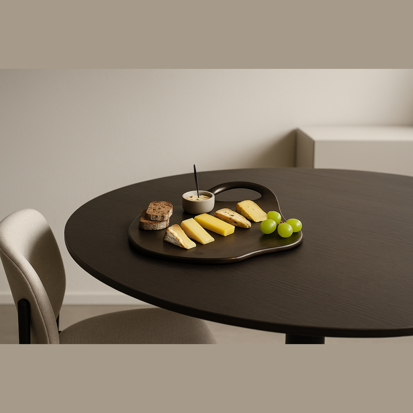 Board Plates Lola, Ceramic – Platinum (glossy & matt)