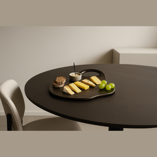 Board Plates Lola, Ceramic – Platinum (glossy & matt)