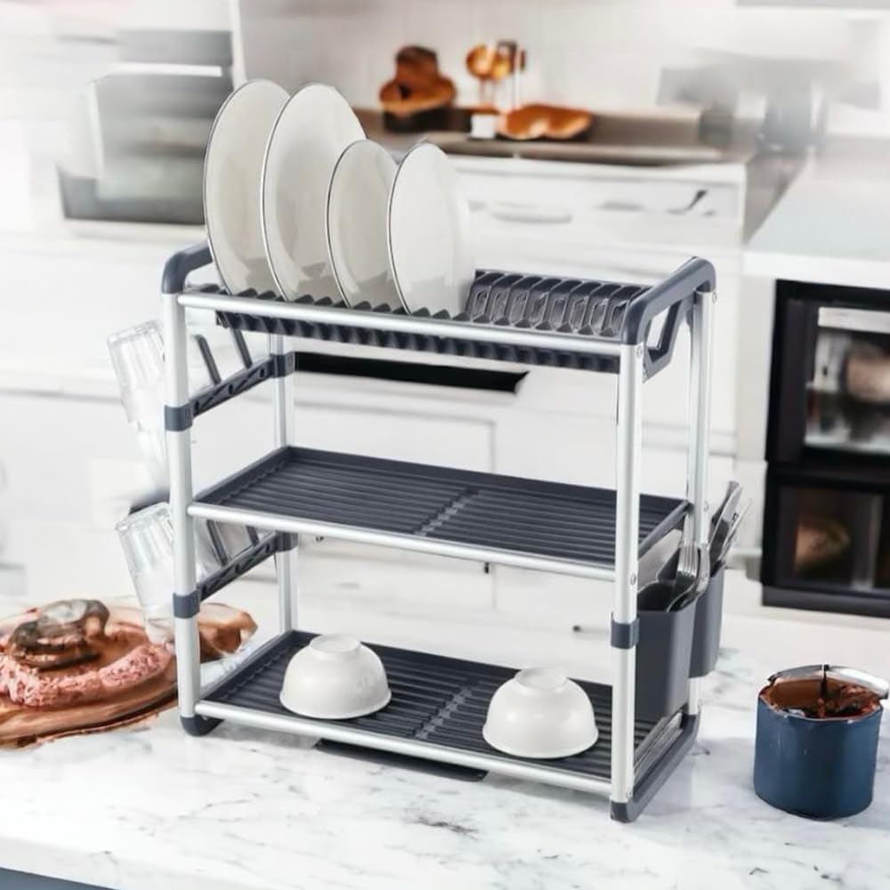 Binca Aluminum 2-Tier Dish Drying Rack ( Gold )