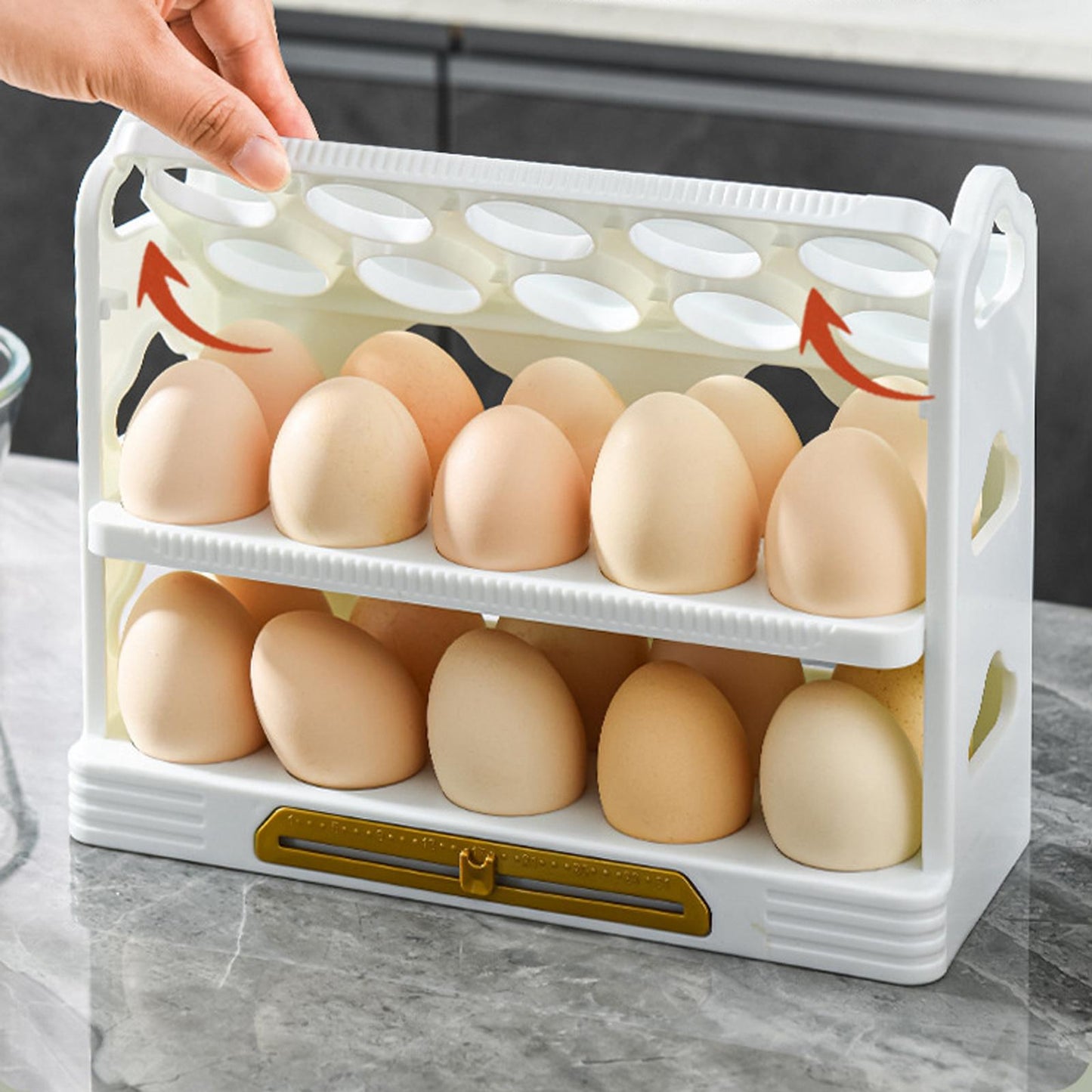 Egg Storage Box 30 pcs Kitchen Organizer