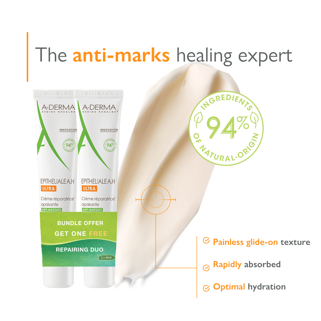 A-Derma Epitheliale AH Ultra Anti-mark Ultra Repairing Cream Buy 1 Get 1 Bundle