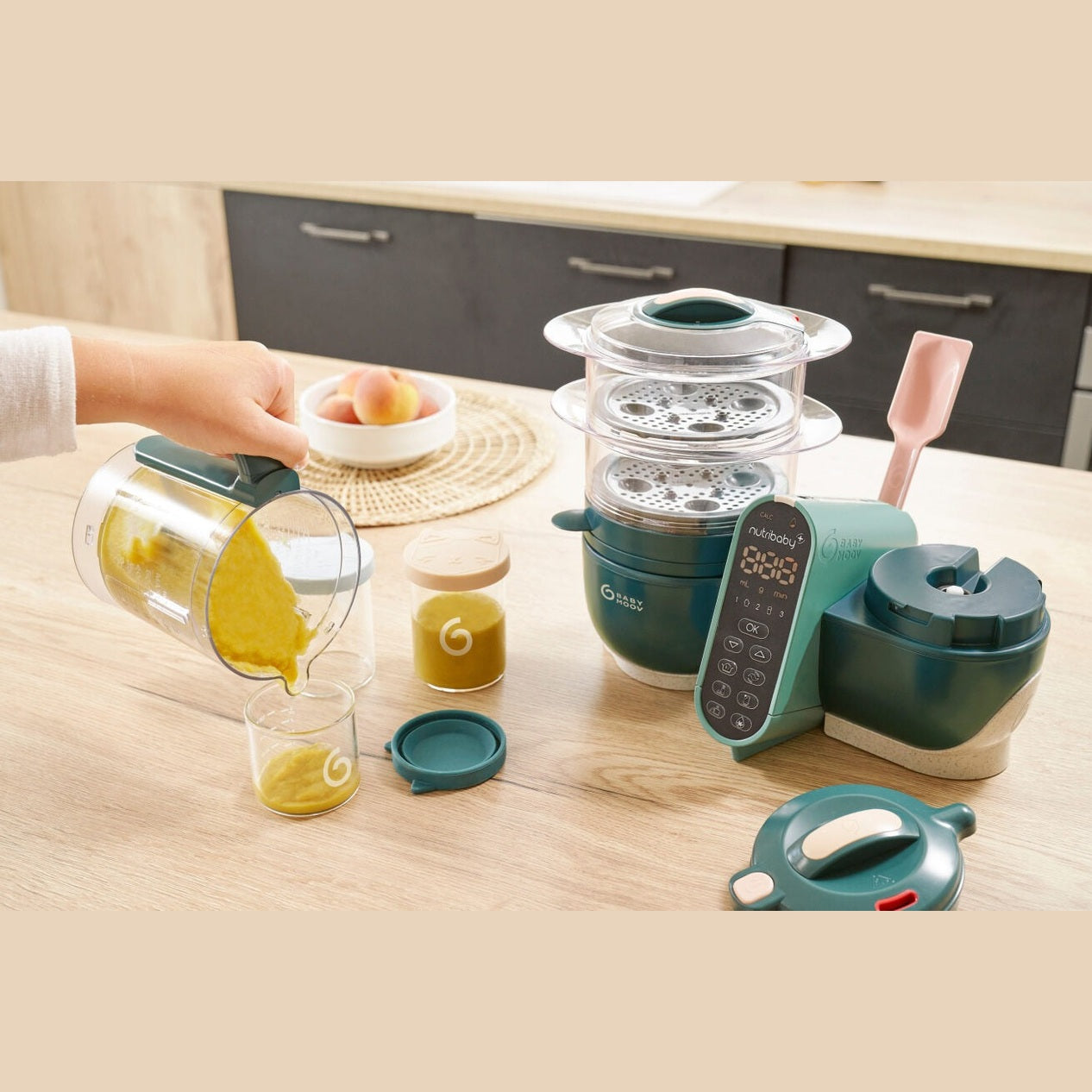 Babymoov Nutribaby+ 6-in-1 Food Processor – Opal Green