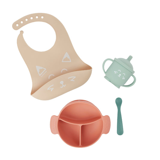 Babymoov Learn Baby Mealtime Pack of 4 - Orange (Fox)