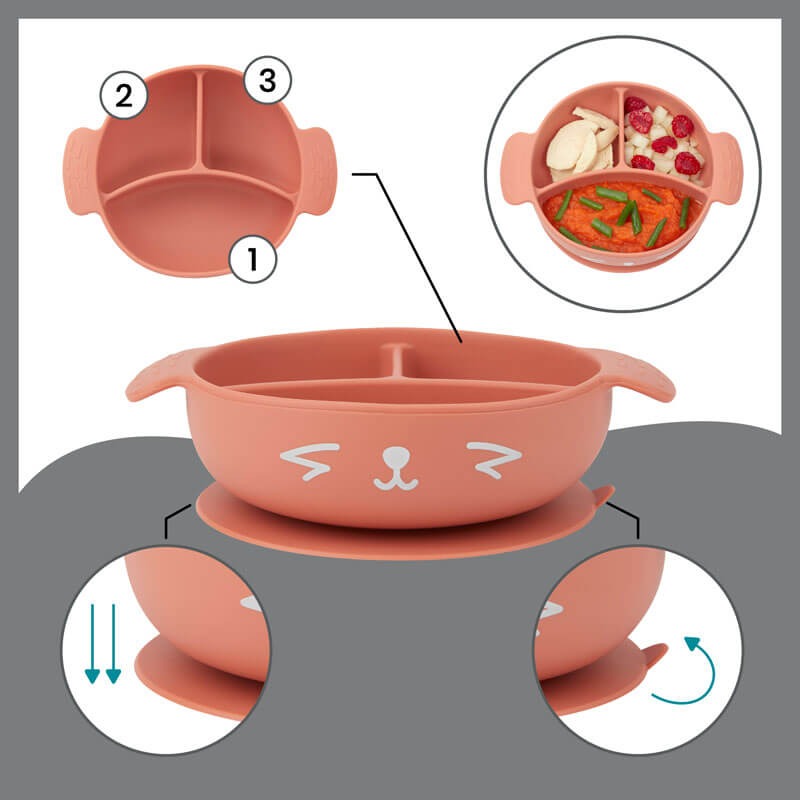 Babymoov Learn Baby Mealtime Pack of 4 - Orange (Fox)