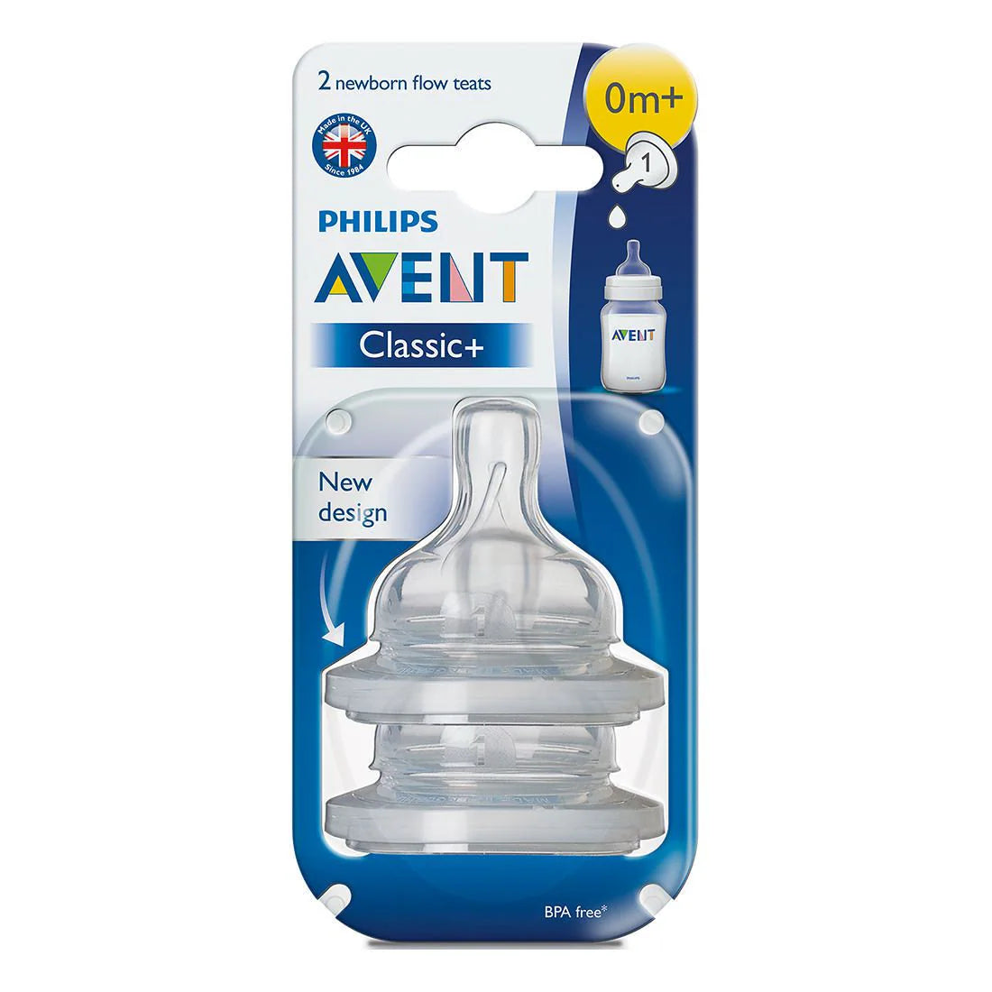 Avent - 2 Classic Teats Newborn 1 Hole - 0m+