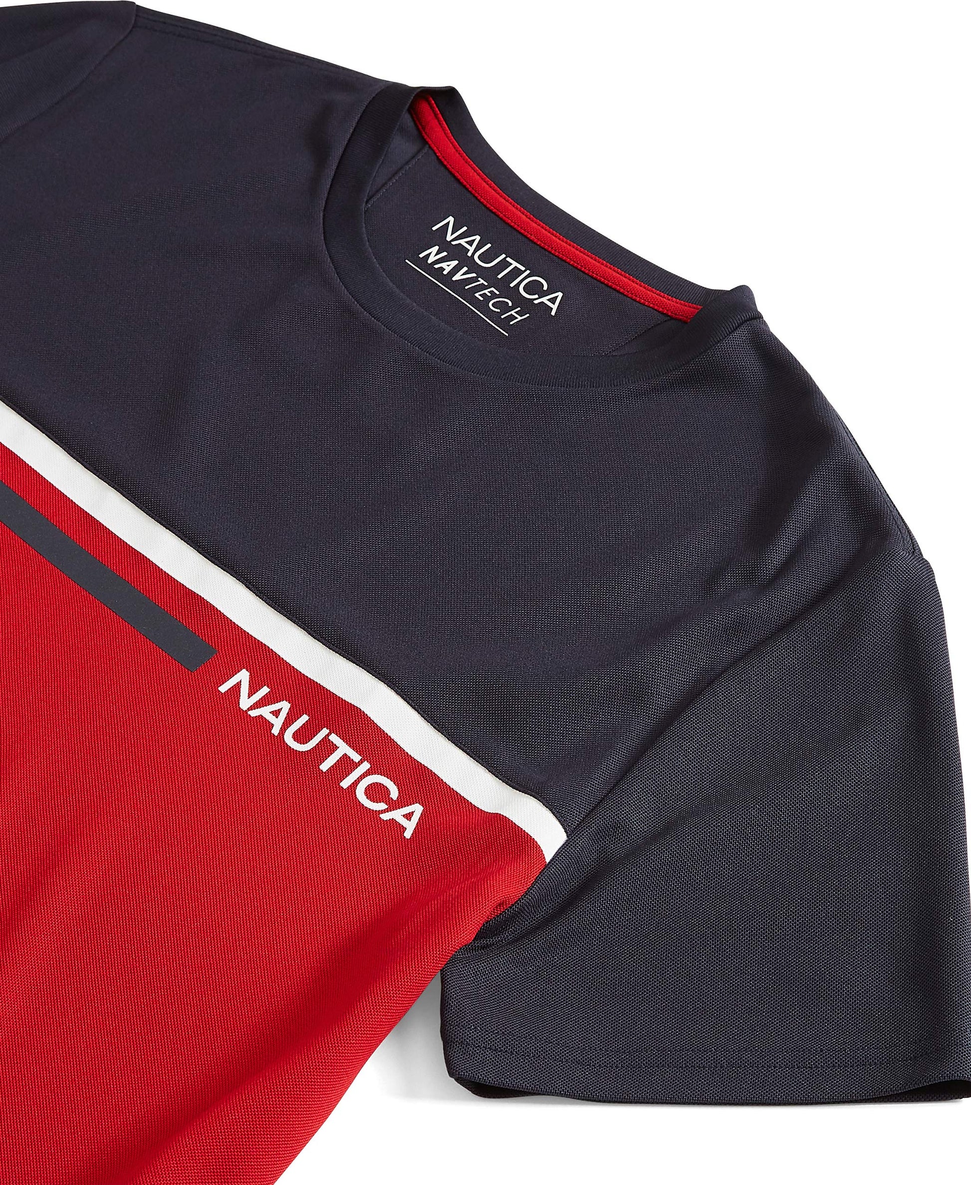 Nautica Mens Nautica Men's Navtech Colorblock Tee T Shirt, Nautica Red, 3X-Large US - Medaid International