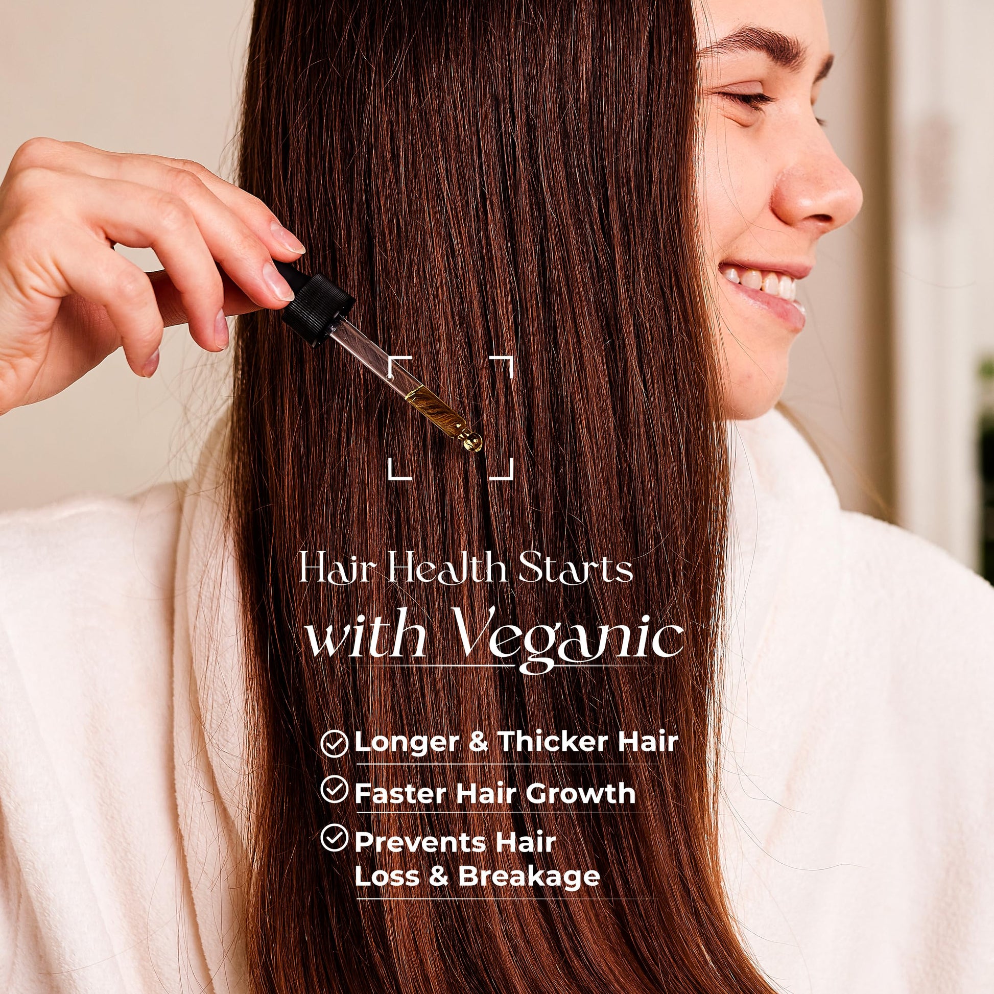 Veganic Natural Hair Growth Oil for Women infused with 10 Premium Botanic Oils plus Organic Rosemary Oil for Hair Growth | Salon-Grade Volumizing & Nourishment | Non-GMO Verified | 30-Day Supply - Medaid International