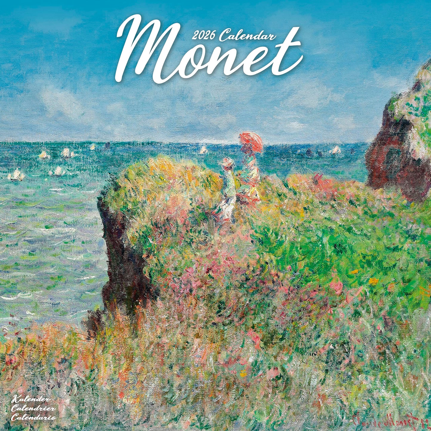 Monet Calendar 2026 | 12 Month Wall Calendar | Avonside Publishing | Plastic Free Packaging - Medaid International
