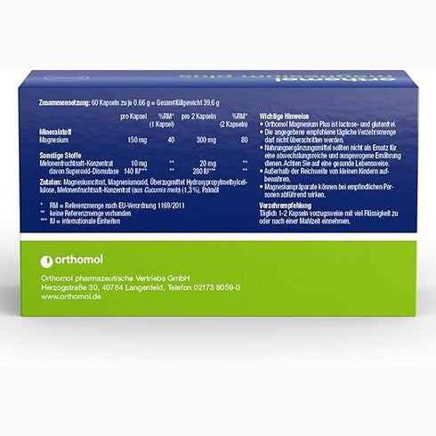 Orthomol Magnesium Plus 60 Capsules