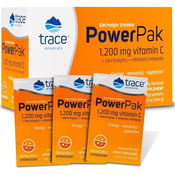 Trace Minerals Electrolyte Power Pak Orange Blast 147g 30's