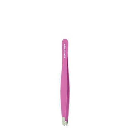 Beter Slanted Tip Tweezers, Coloured, Soft Touch 7.2Cm 09019