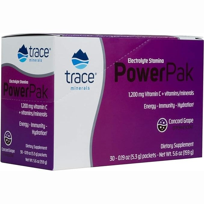 Trace Minerals Electrolyte Power Pak Concorde Grape 174g 30's