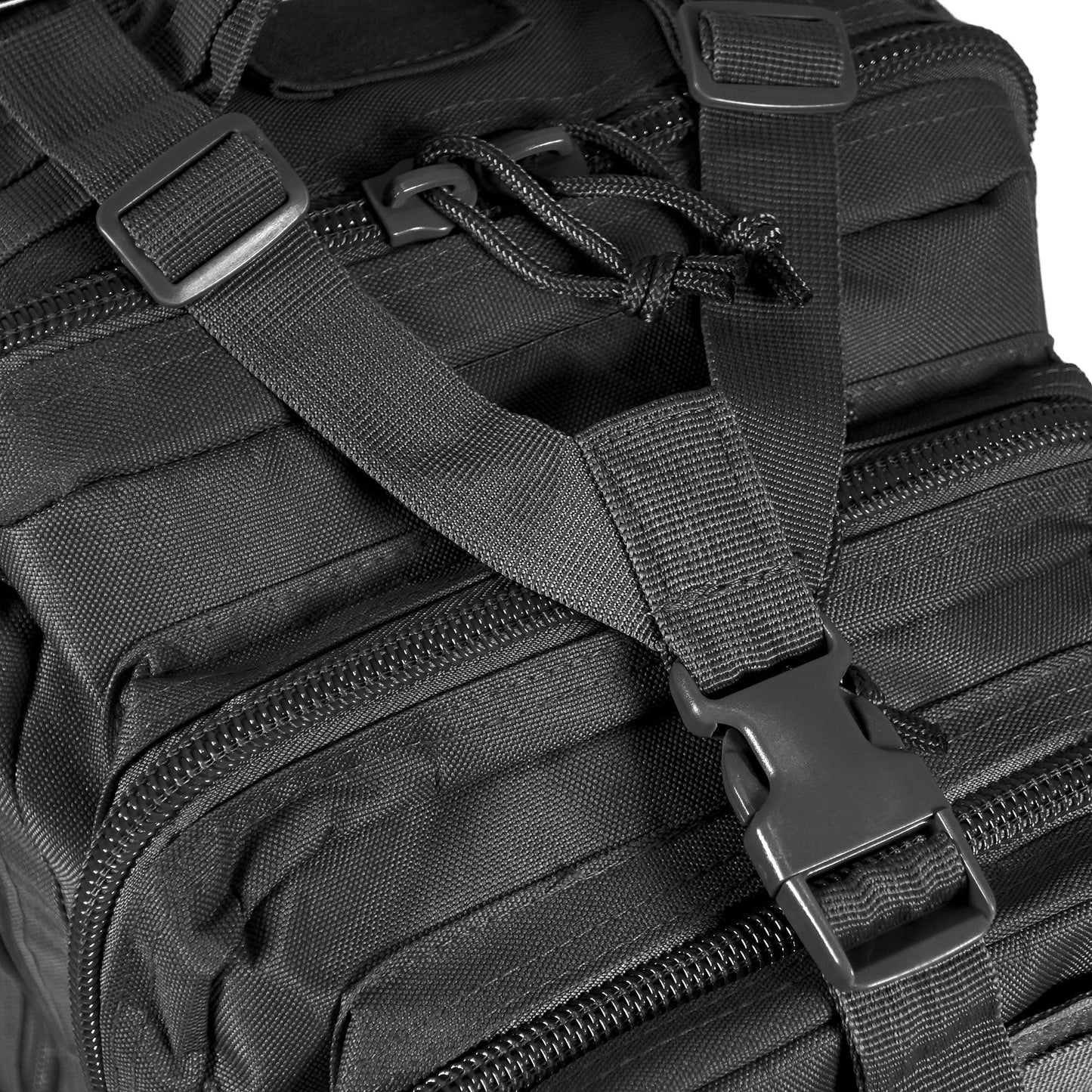 LIVABIT Tactical Emergency EDC 3 Day Earthquake Survivalist Grab and Go Bug Out Kit Bag Backpack Rucksack Molle Nylon Carrier BLACK
