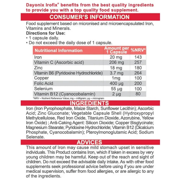 Dayonix Irofix Capsules 30'S