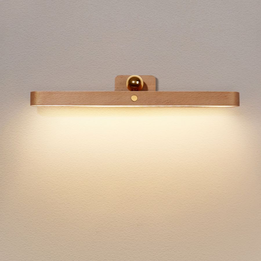 Touch Night Light, 360° Rotatable Magnetic Light, Rechargeable LED Light, Portable Stair Night Light, Wooden Wall Light
