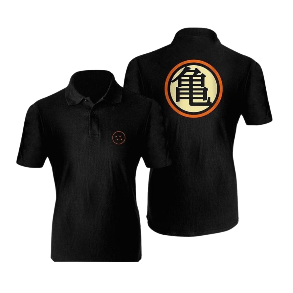 Dragon Ball "Dragon Ball"  Black Polo Shirt- X Large - Medaid International