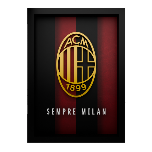 AC Milan Frame WIth 3D-printed Logo