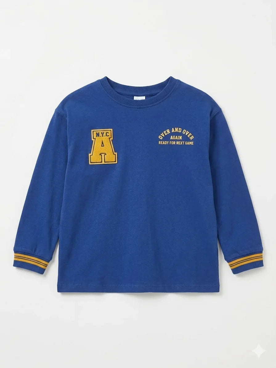 Zara Boy's Blue Printed Blouse | Zara In Lebanon