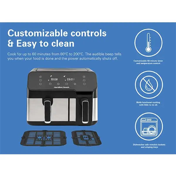 Hamilton Beach DUAL SIZE 8.5L DIGITAL AIR FRYER