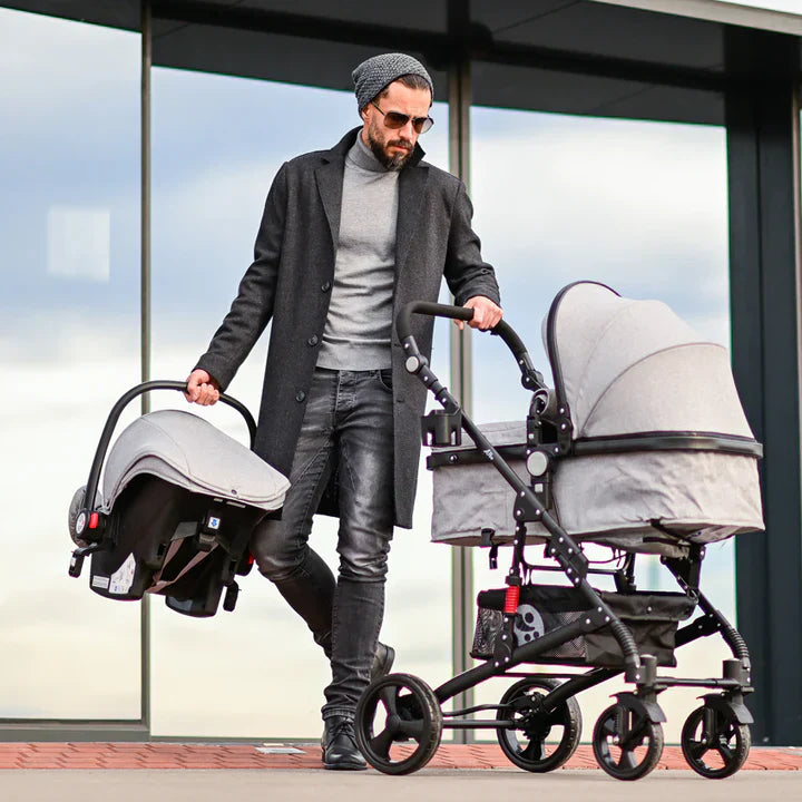 Lorelli - Baby Stroller - Alba Classic Set - Light Grey - Travel System