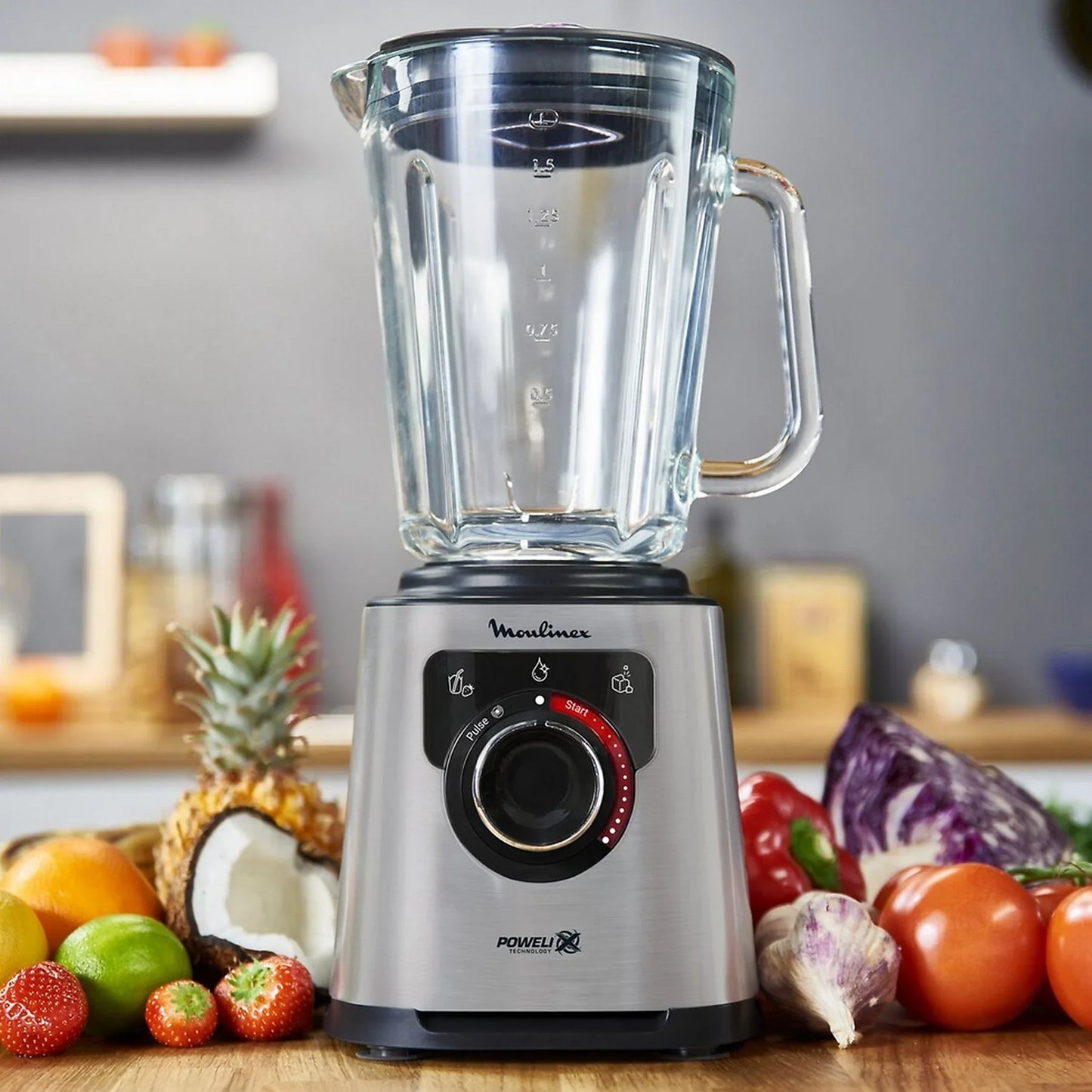 Moulinex PerfectMix+ Blender with Bottle - 2 Liters, 1200W