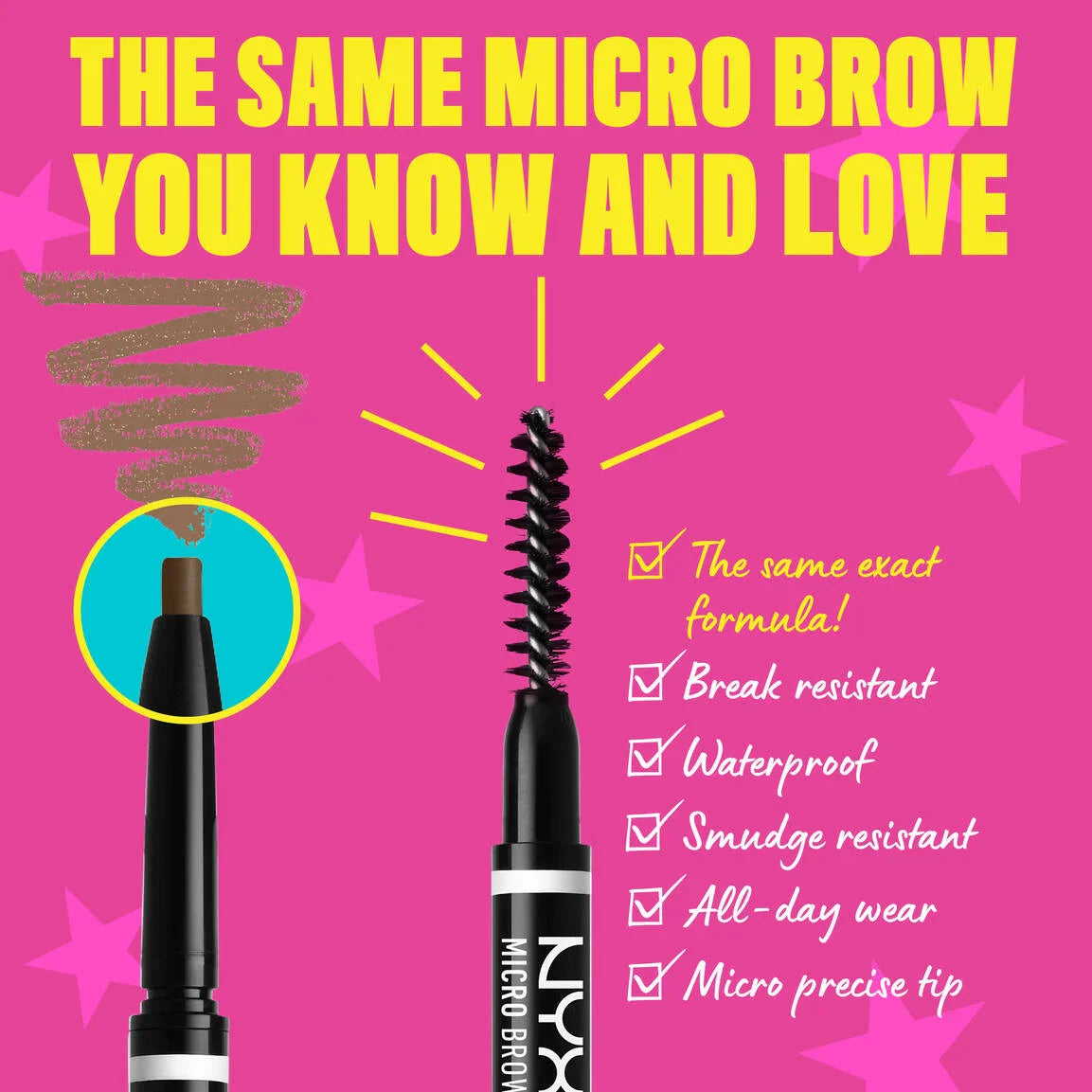 NYX Micro Brow Pencil- 06 BRUNNETE