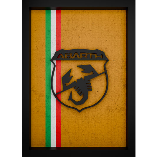 Abarth Frame WIth 3D-printed Logo