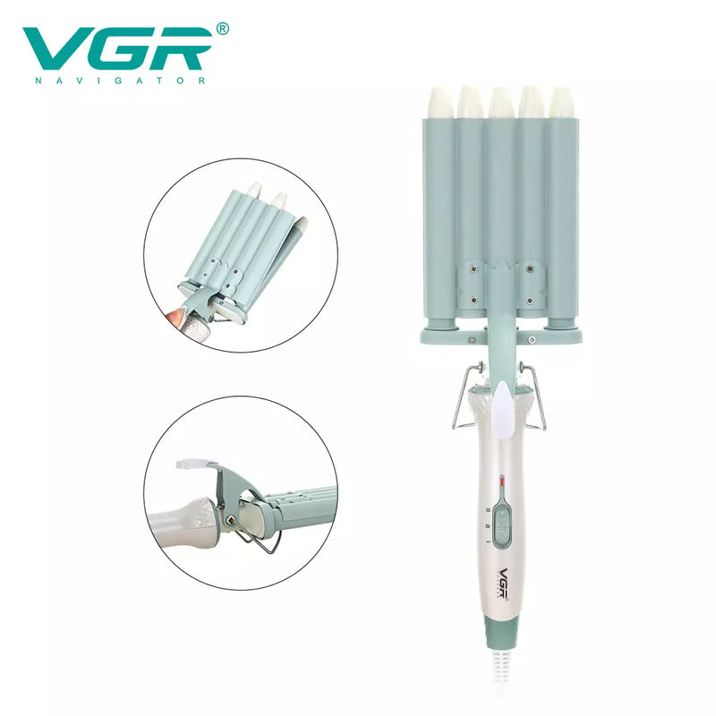 VGR V597, Professional Wavy Hair 5 Barrels Curling Iron - Medaid International