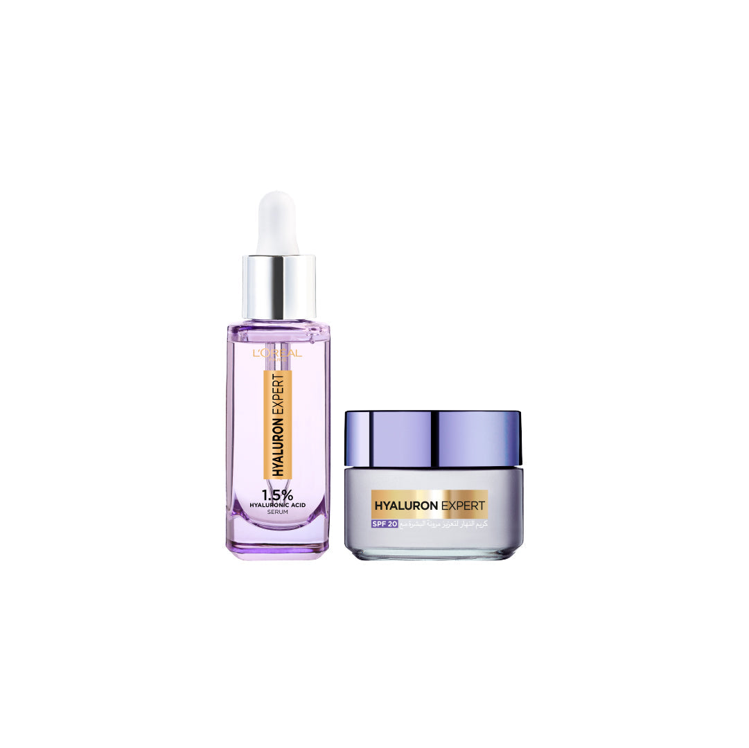 L'Oréal Paris Hyaluron Expert Moisturiser And Plumping Duo Bundle At 20% Off