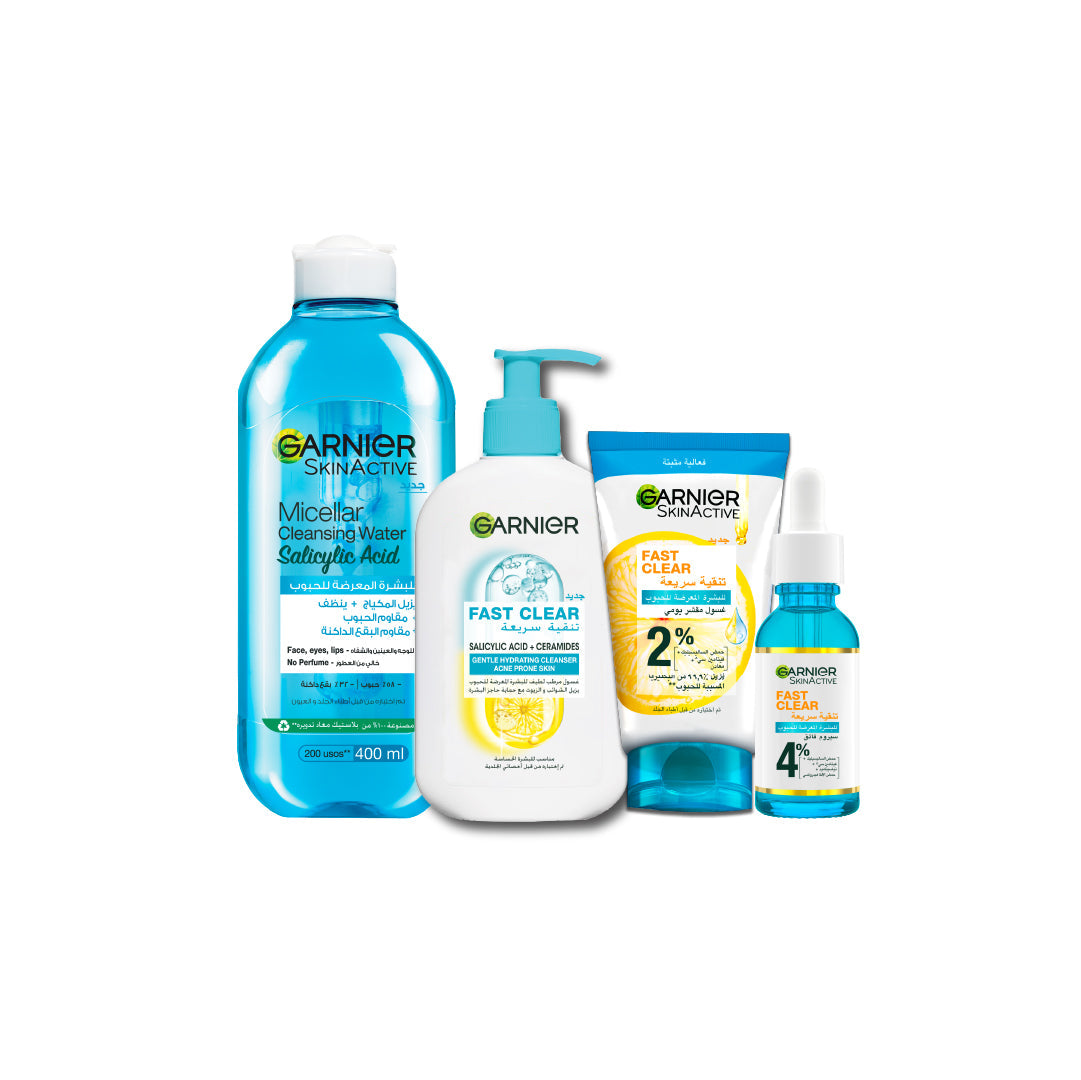 Garnier Fast Clear 4 Step Routine Bundle At 25% Off