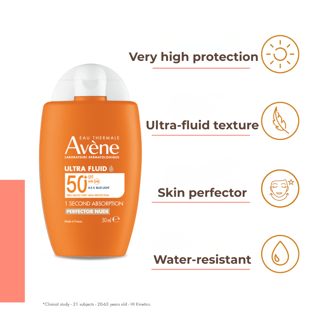 Avène Ultra Fluid Light Tinted Perfector For Sensitive Skin Sunscreen SPF50