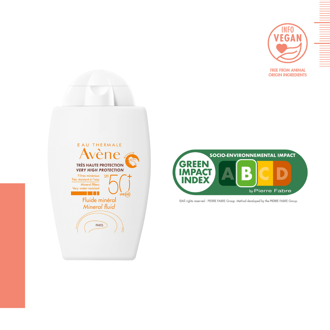Avène Ultra Light 100% Mineral Filter For Intolerant Skin Fluid Matte Finish Sunscreen SPF50