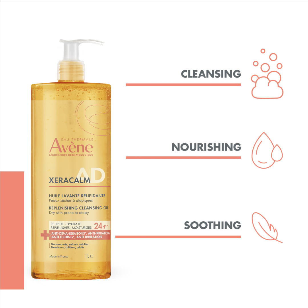 Avène Xeracalm AD For Dry Skin Lipid-Replenishing Cleansing Oil