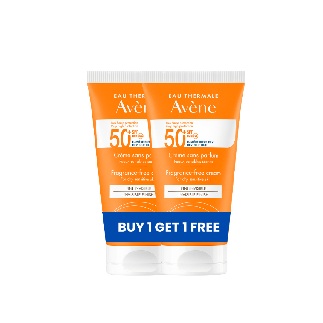 Avène Fragrance-free Cream SPF50 For Dry Sensitive Skin Sunscreen Buy 1 Get 1 Bundle