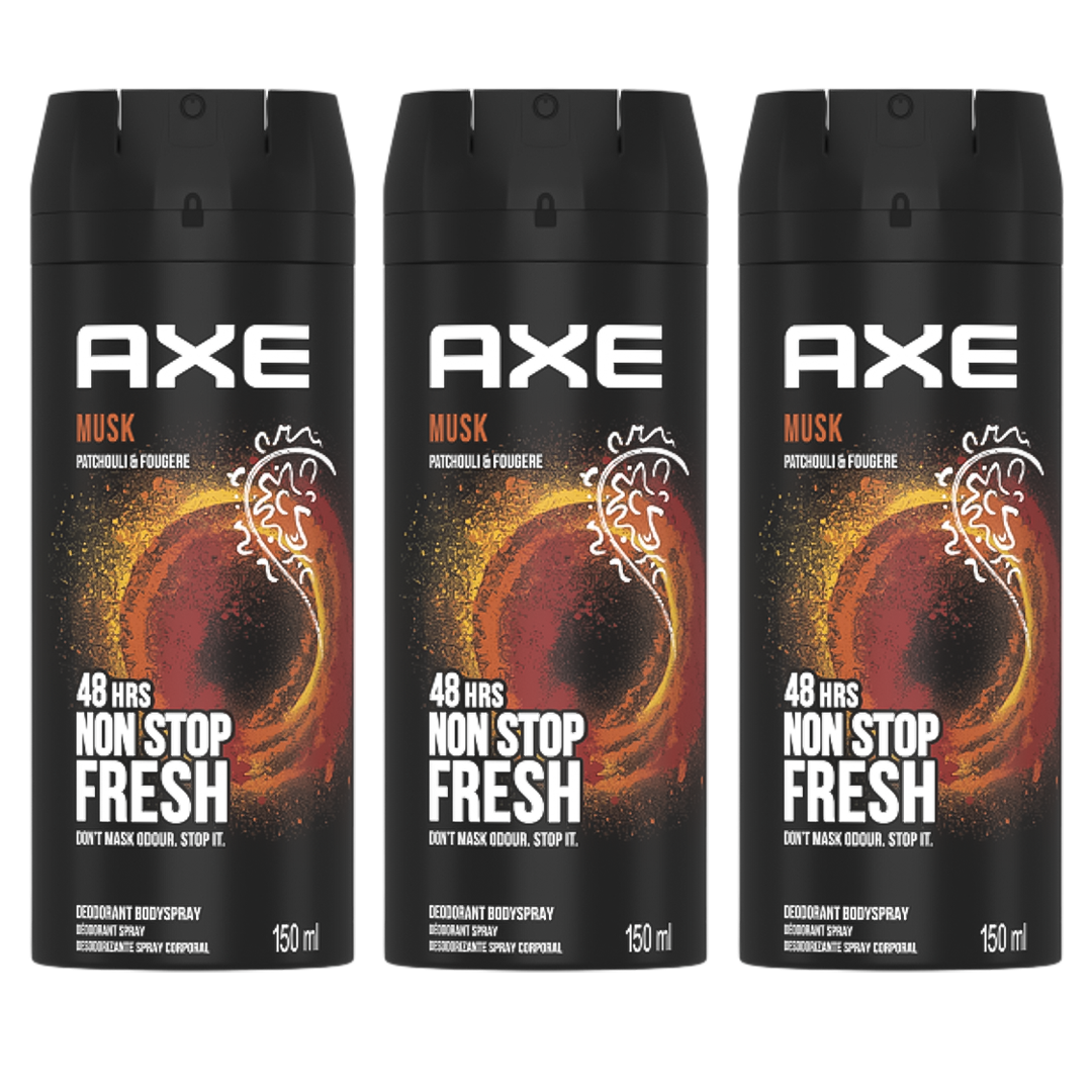 Axe Musk 48H Non Stop Fresh Spray Deodorant For Him - Pack Of 3 - Medaid International