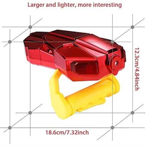 Iron Man Handheld Bubble Machine with Light, Automatic LED Bubble Blower Bubble Maker More Than 2000 Bubbles Per Minute, Bubble Machine for Kids, Red Bubble Toy with Sound for Kids