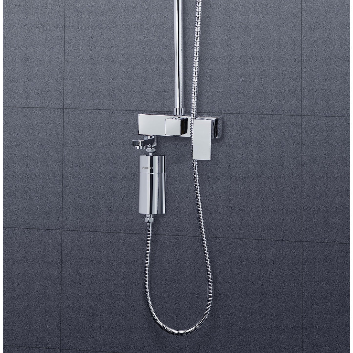 Philips AWP1775 - In-Line Shower Filter - Reduces Chlorine by up to 99 Percent I Easy to Instal I Fits all UK and Eire Shower hoses and taps I White