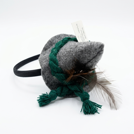 SD Grey Traditional German Alpine Costume Mini Hat Headband | SD In Lebanon