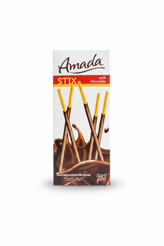 Amada Biscuit Sticks Coated With Milk Chocolate 25GR | Amada In Lebanon