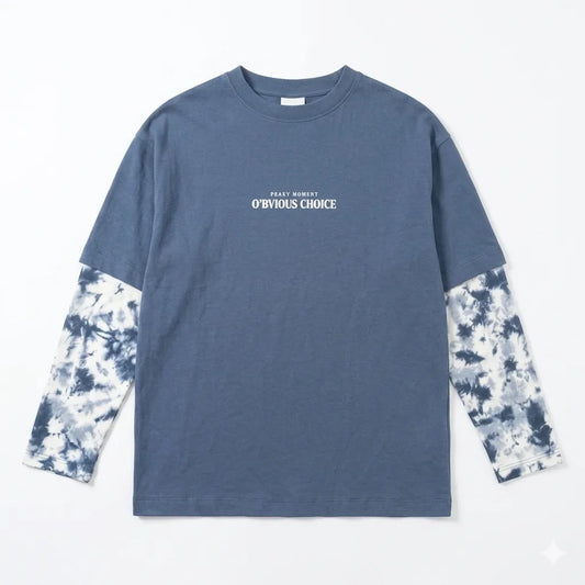 Zara Boy's Blue Crewneck Tie Dye Long Sleeves Blouse | Zara In Lebanon