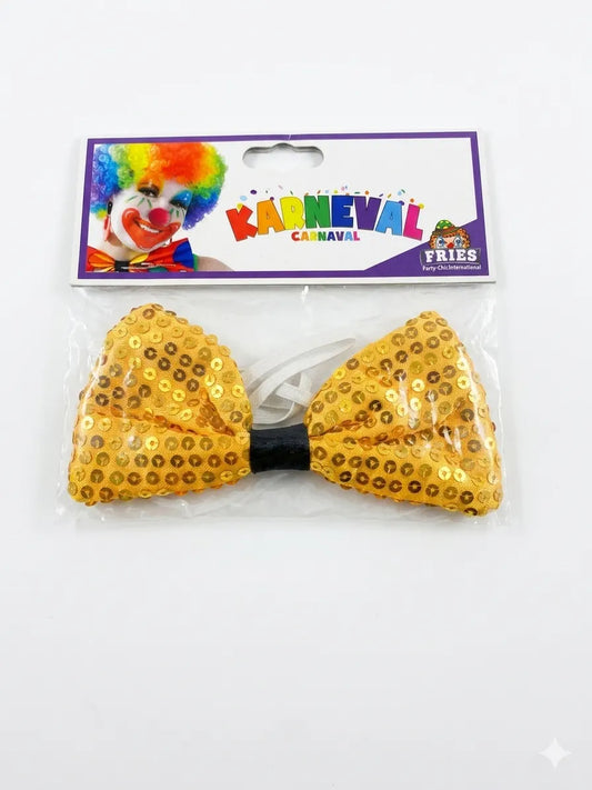 Fries Gold Sequin Costume Bow Tie With Elastic Band | Fries In Lebanon
