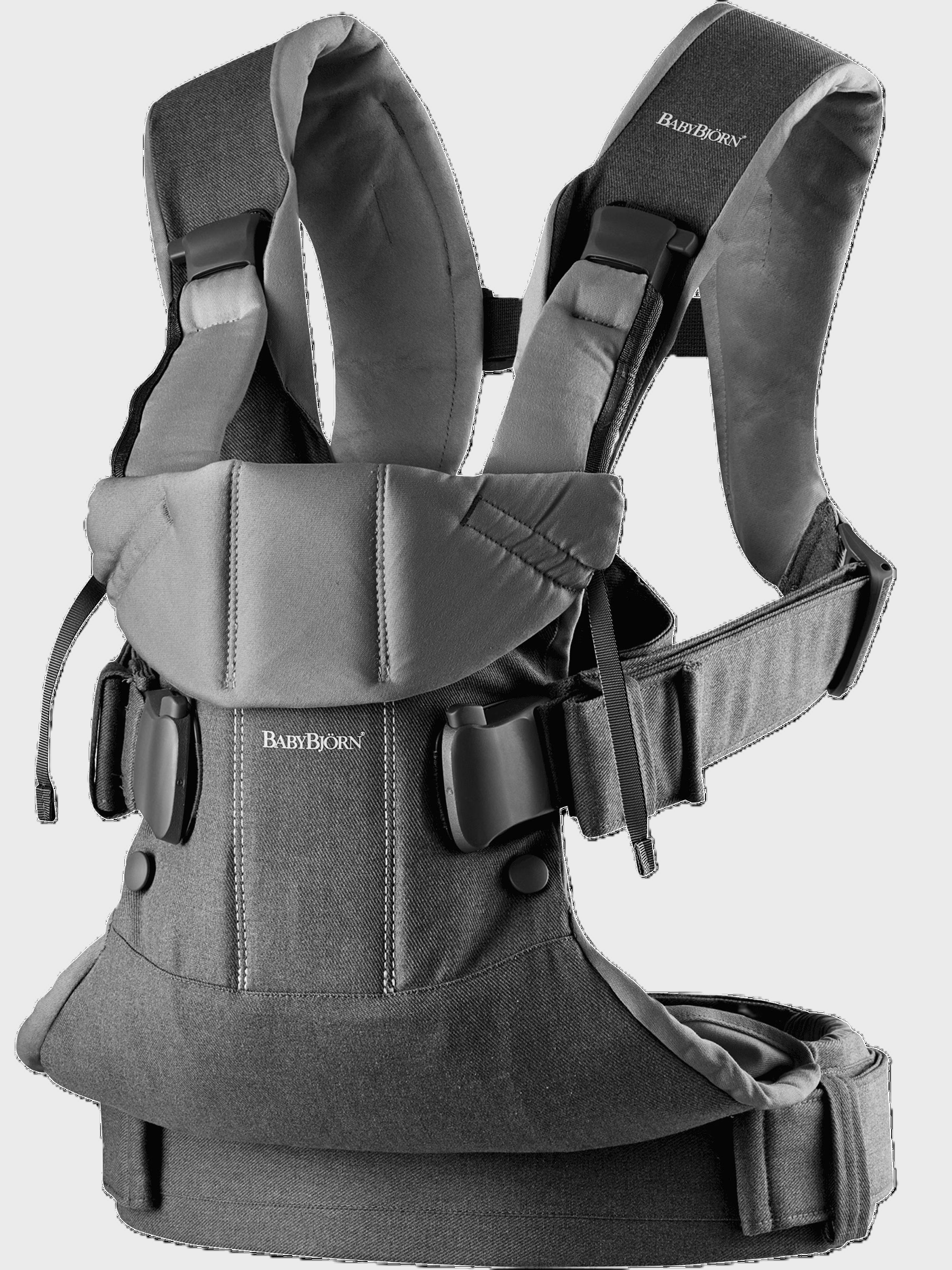 Babybjorn - Baby Carrier One - Cot ,Mix Denim& Dark Grey