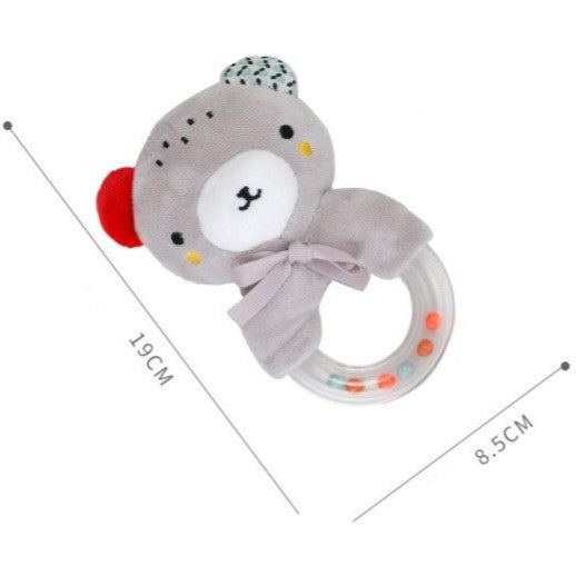 Tumama Kids - Soft Plush - Baby Hnaging Rattle - Red Hat Bear