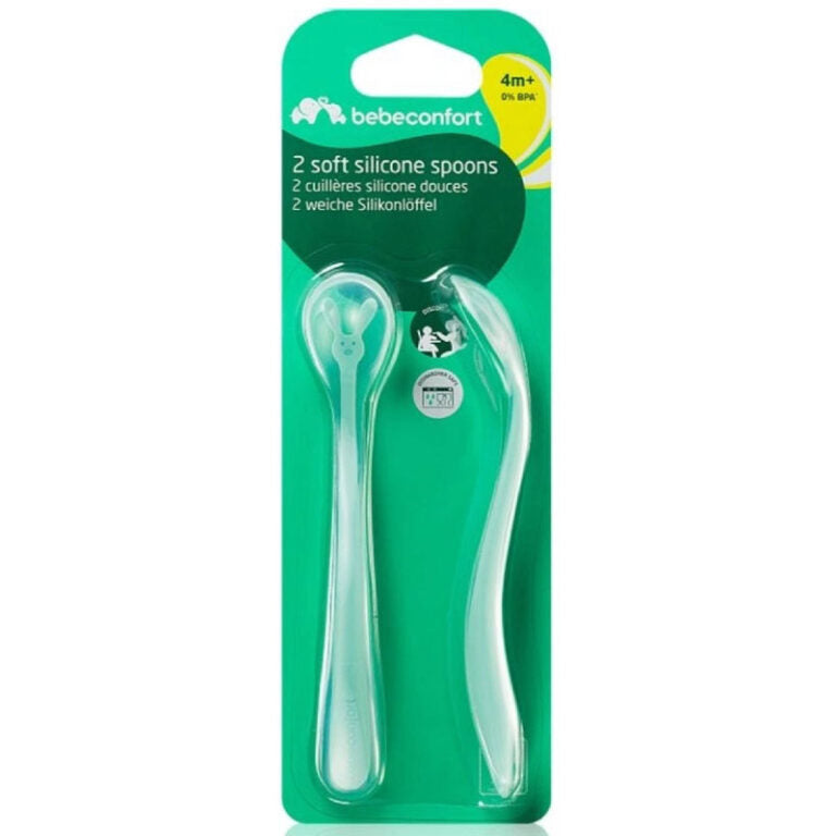 Bebe Confort - 2 Soft Silicone Spoon - 4m+