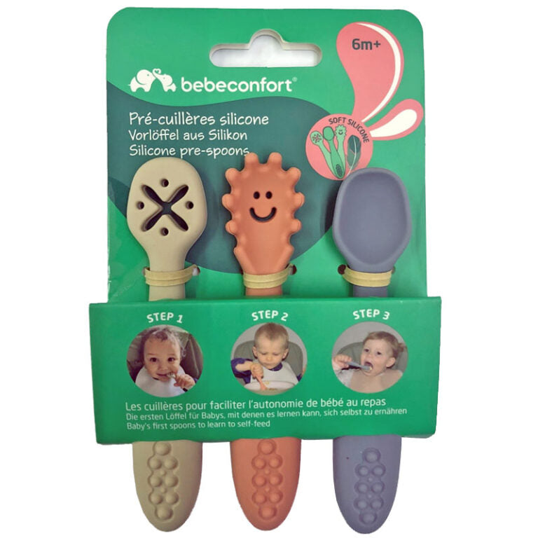 Bebe Confort - 3 Silicone Pre Spoon - (3 Stages ) - 6m+