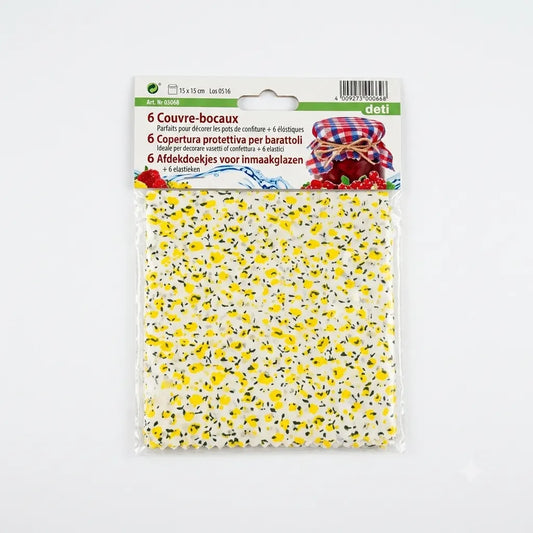 Deti Set Of 6 White & Yellow Practical Covers For Food Storage | Deti In Lebanon