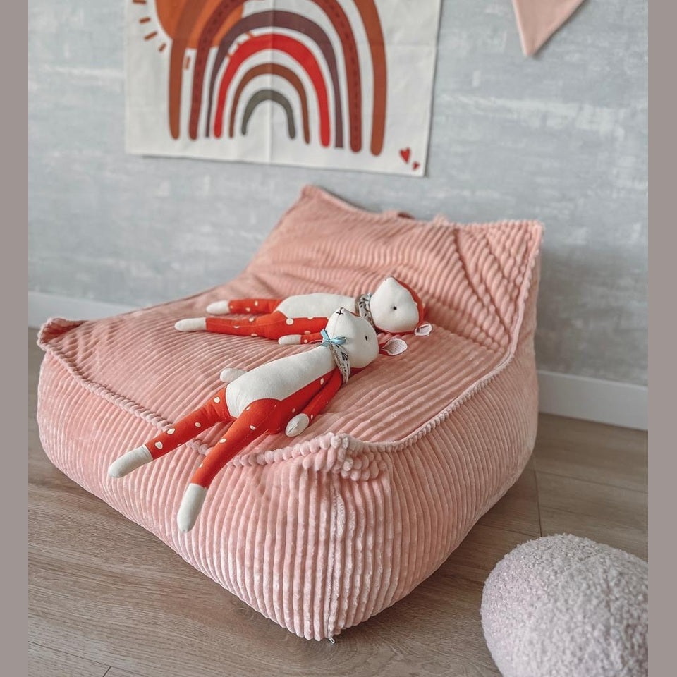 Pink Corduroy Kids' Bean Bag Chair