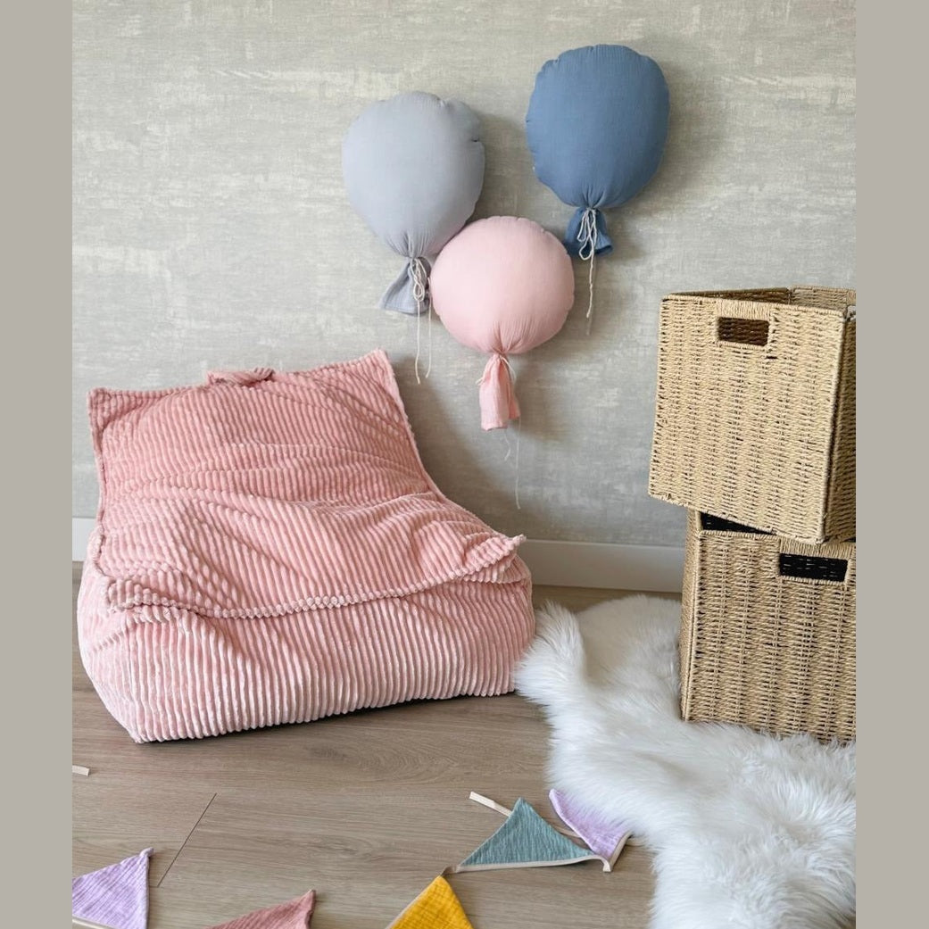 Pink Corduroy Kids' Bean Bag Chair