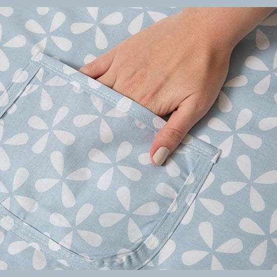 Babyjem Nursing Apron with Pocket (Blue)