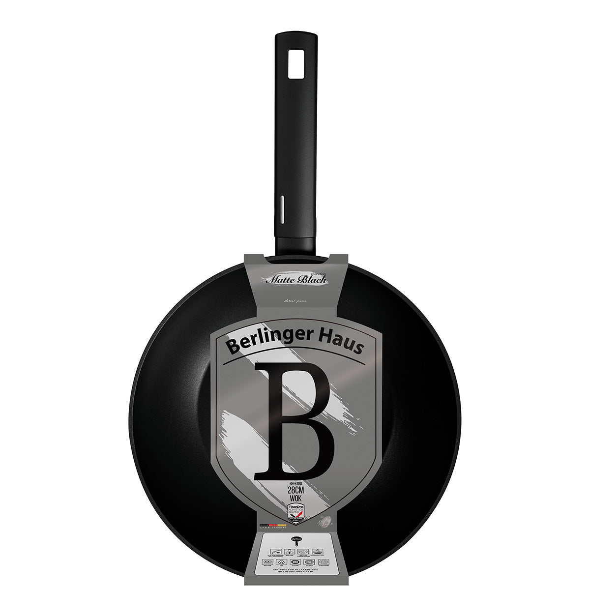 Wok, 28 cm Black Matt